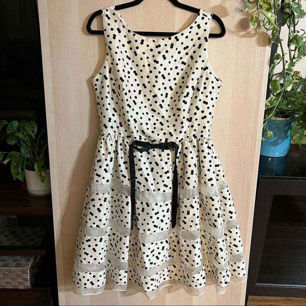 Taylor Polka Dot Mesh Party Dress